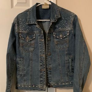 Denim and rhinestone jacket